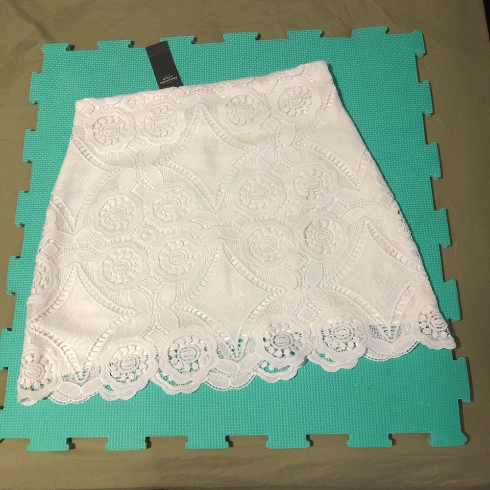 New A&F White Lace A-Line Skirt
